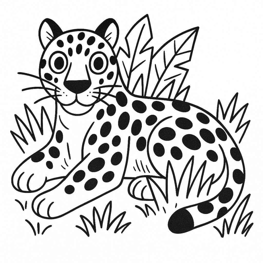 Desenho de Onças Pintadas para imprimir