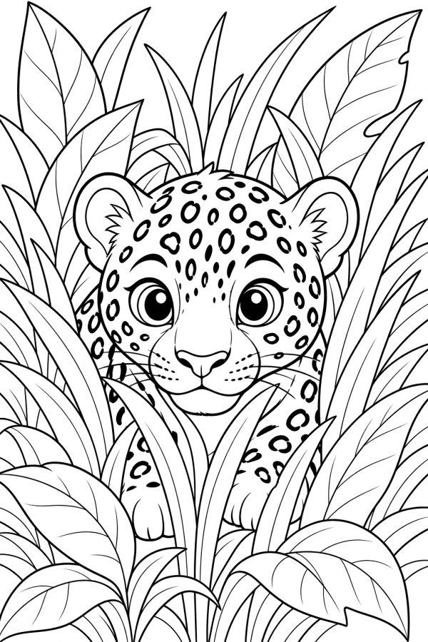 Desenho de Onças Pintadas para imprimir