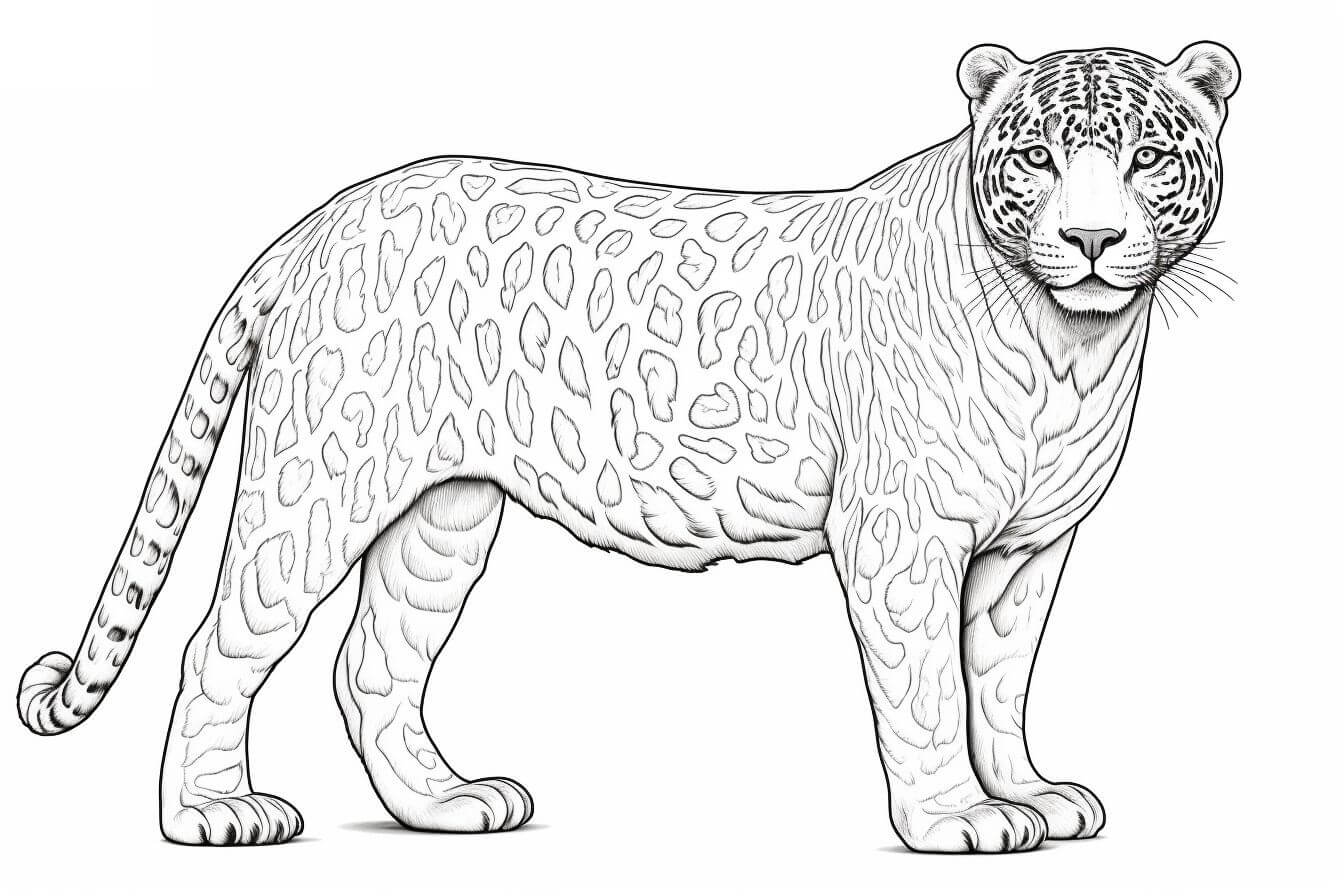 Desenho de Onças Pintadas para imprimir