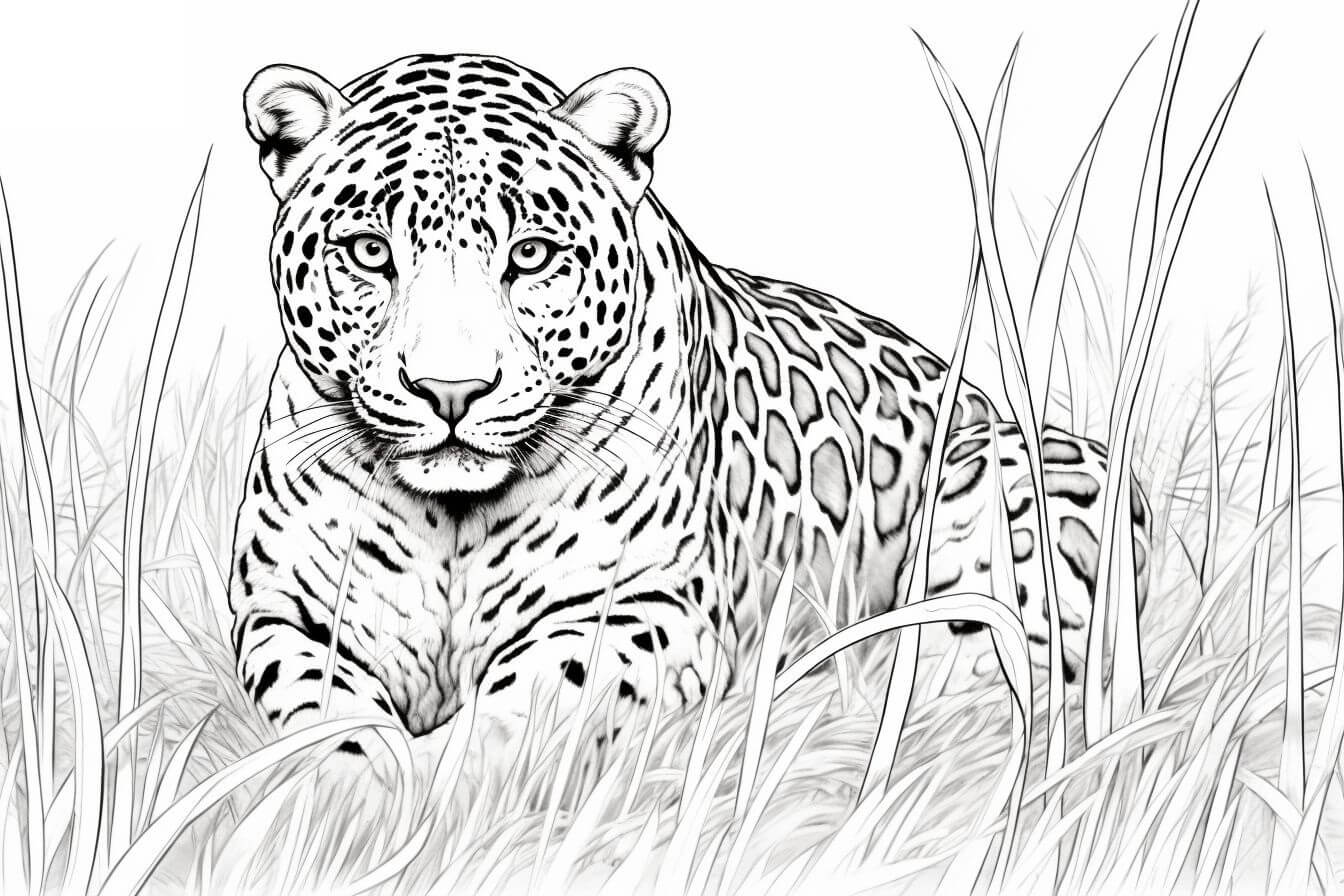 Desenho de Onças Pintadas para imprimir