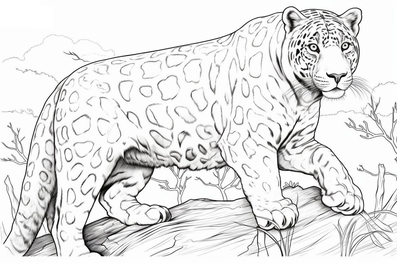 Desenho de Onças Pintadas para imprimir