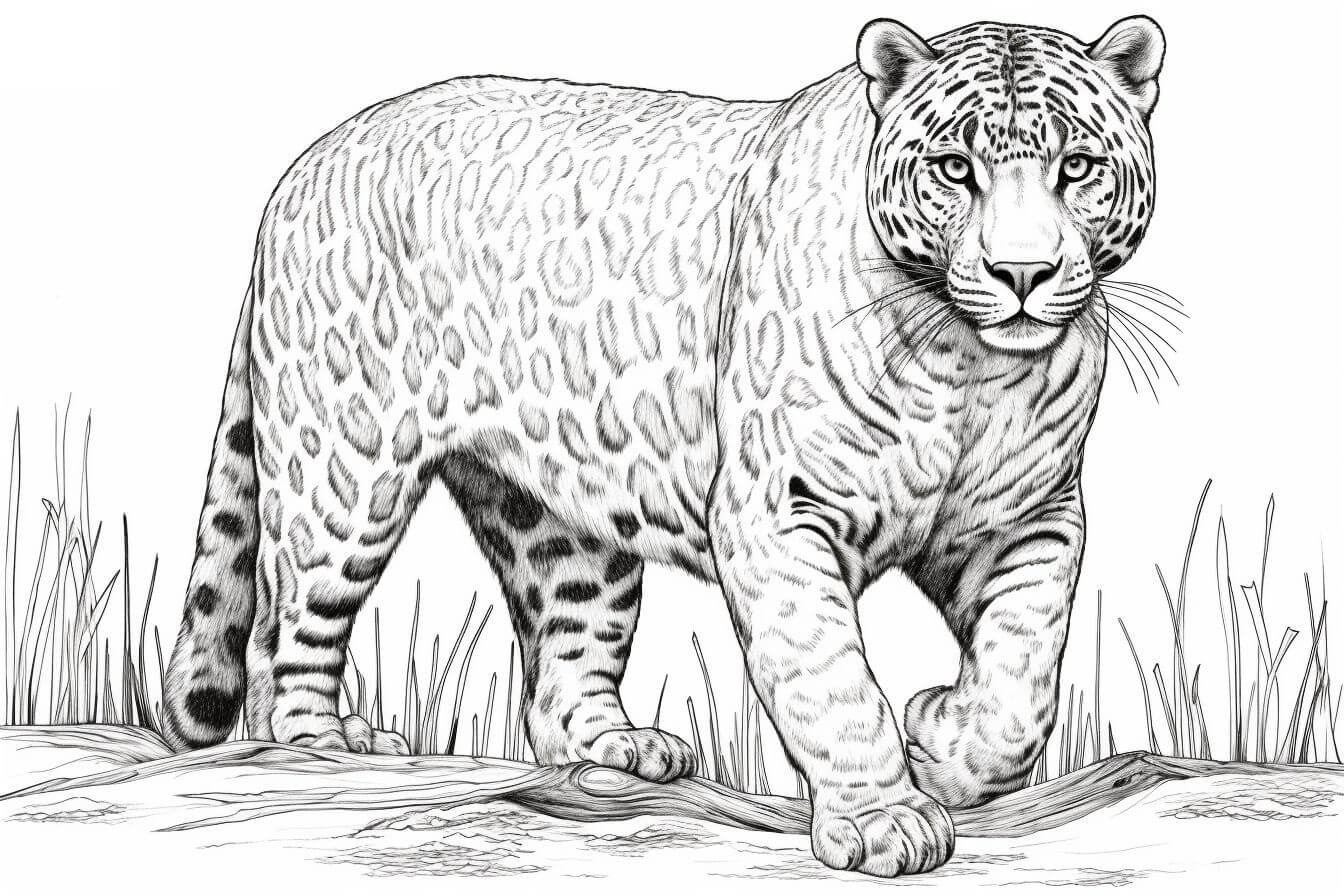 Desenho de Onças Pintadas para imprimir