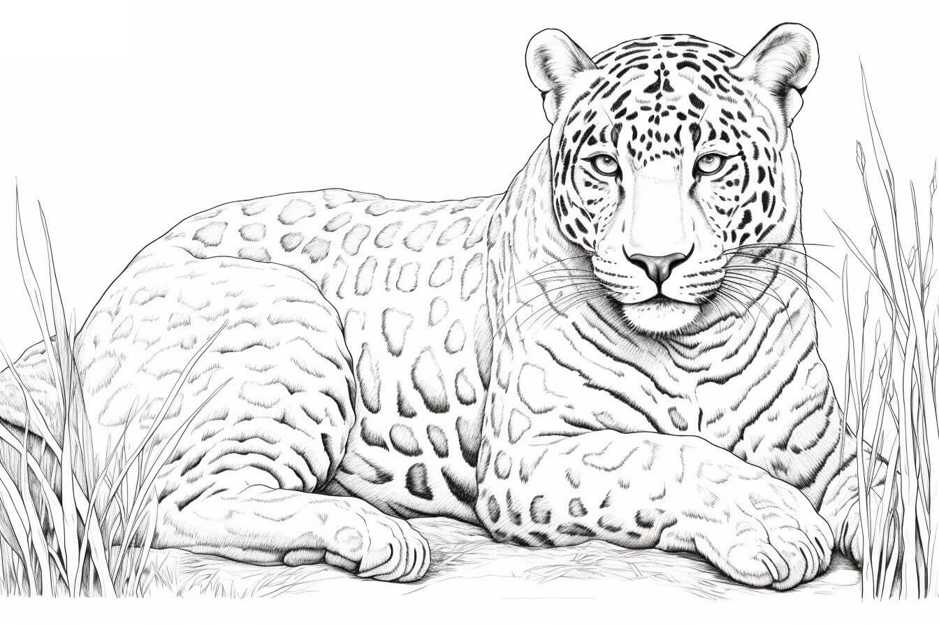 Desenho de Onças Pintadas para imprimir