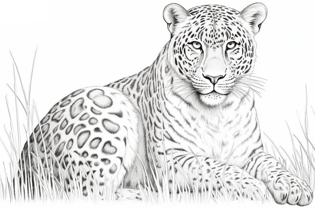 Desenho de Onças Pintadas para imprimir