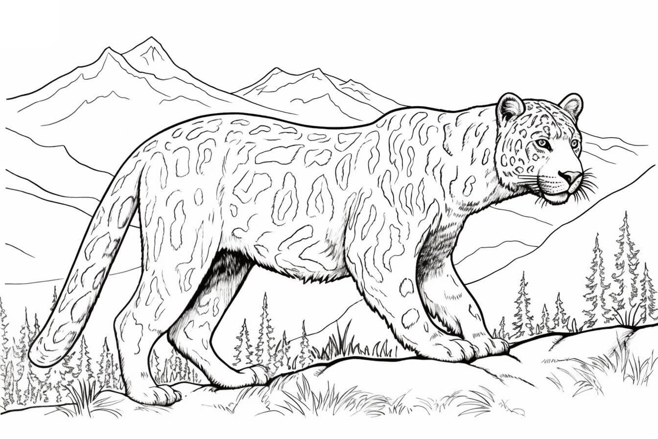 Desenho de Onças Pintadas para imprimir