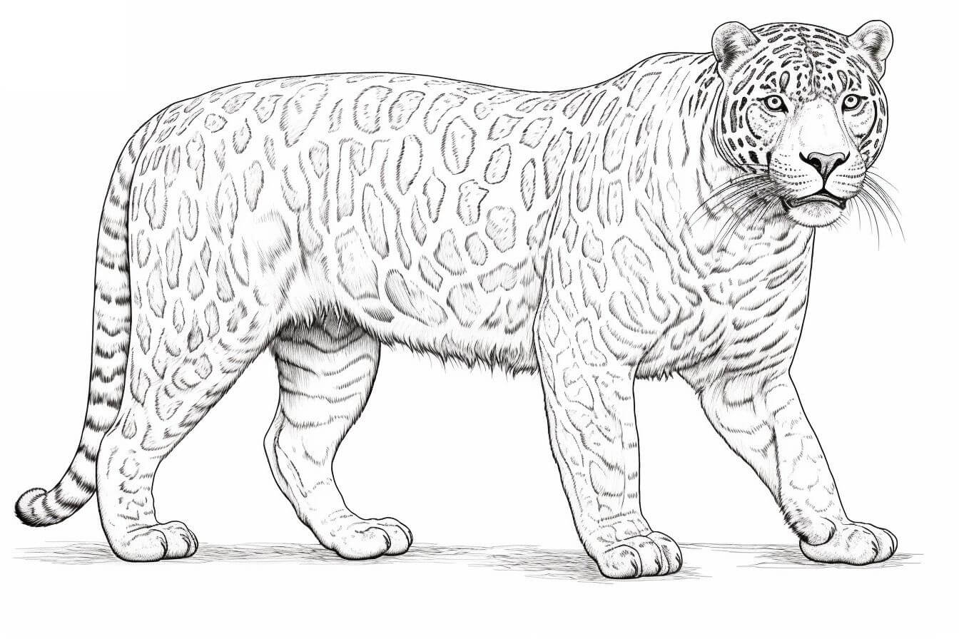 Desenho de Onças Pintadas para imprimir