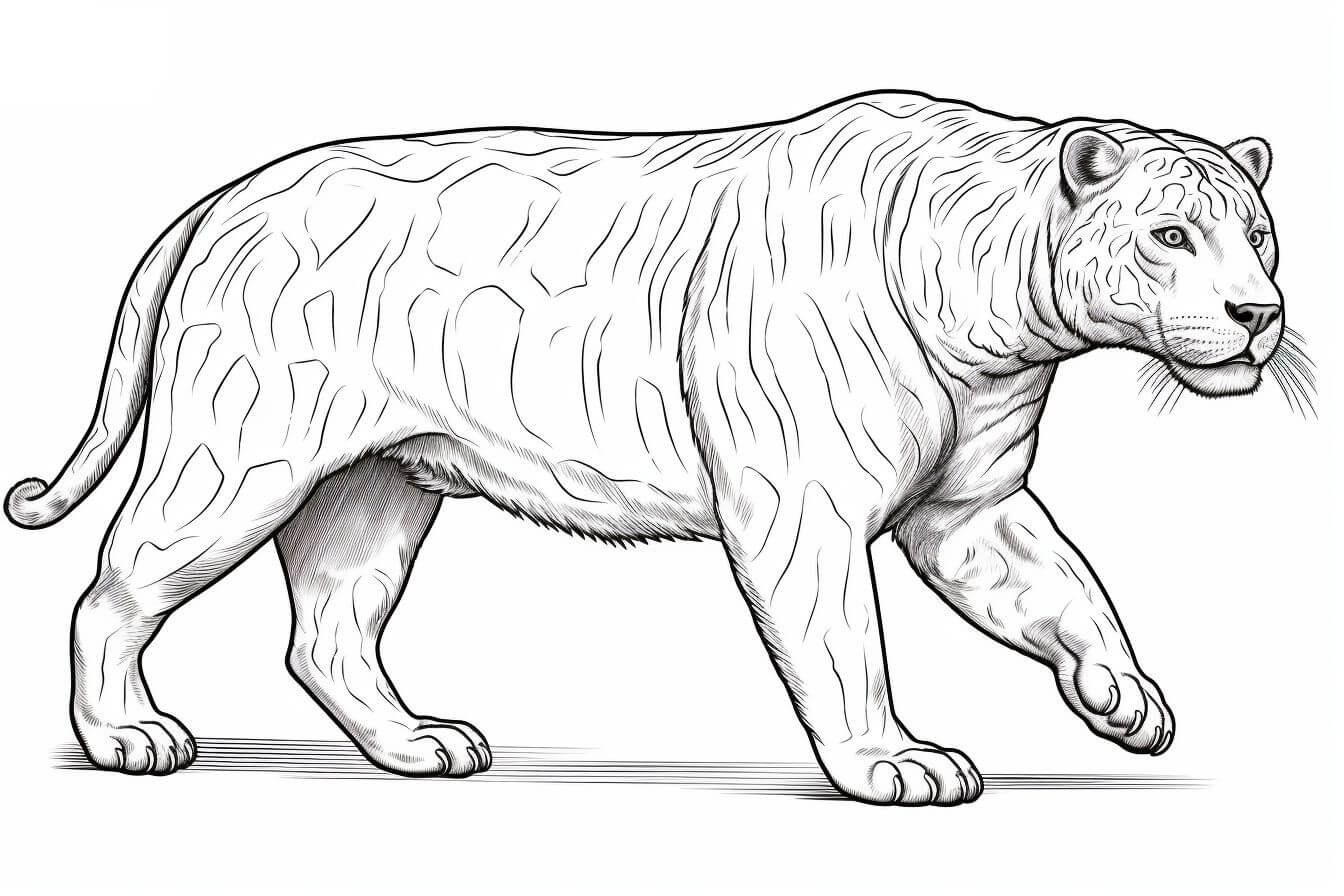 Desenho de Onças Pintadas para imprimir