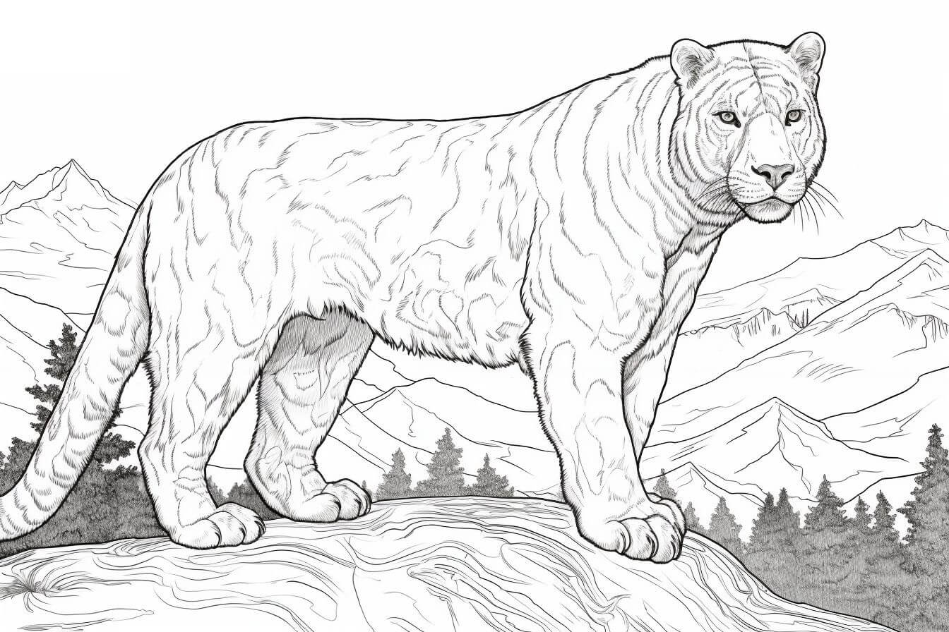 Desenho de Onças Pintadas para imprimir
