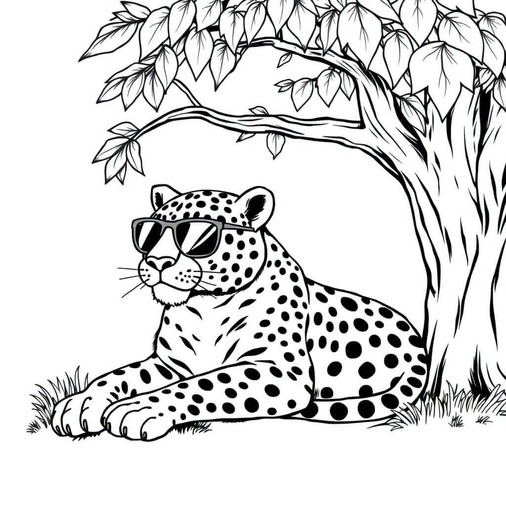 Desenho de Onças Pintadas para imprimir