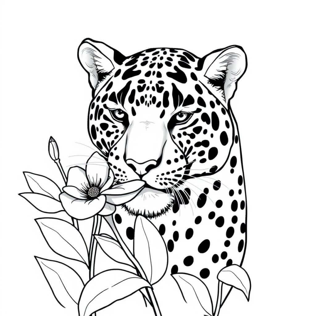 Desenho de Onças Pintadas para imprimir