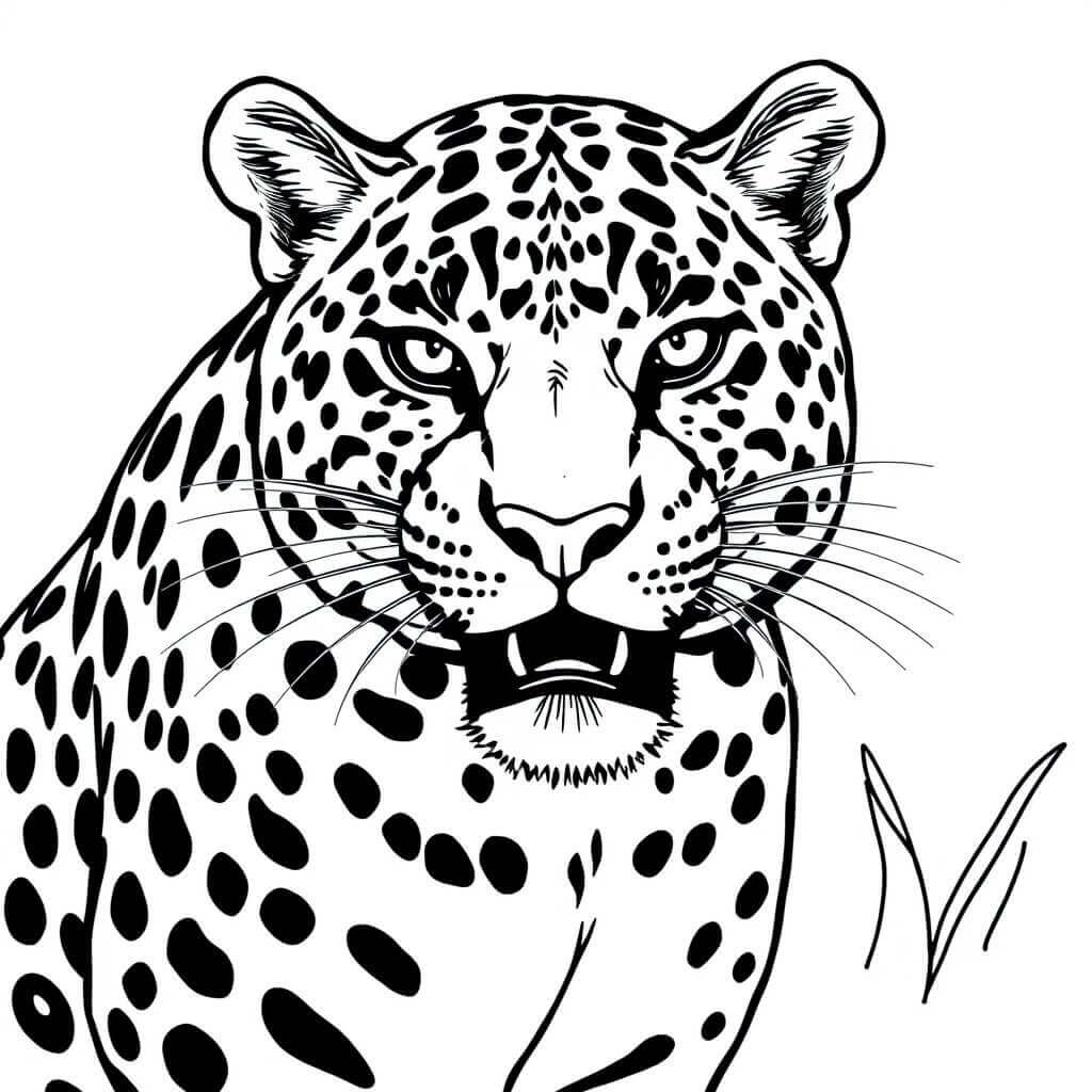 Desenho de Onças Pintadas para imprimir