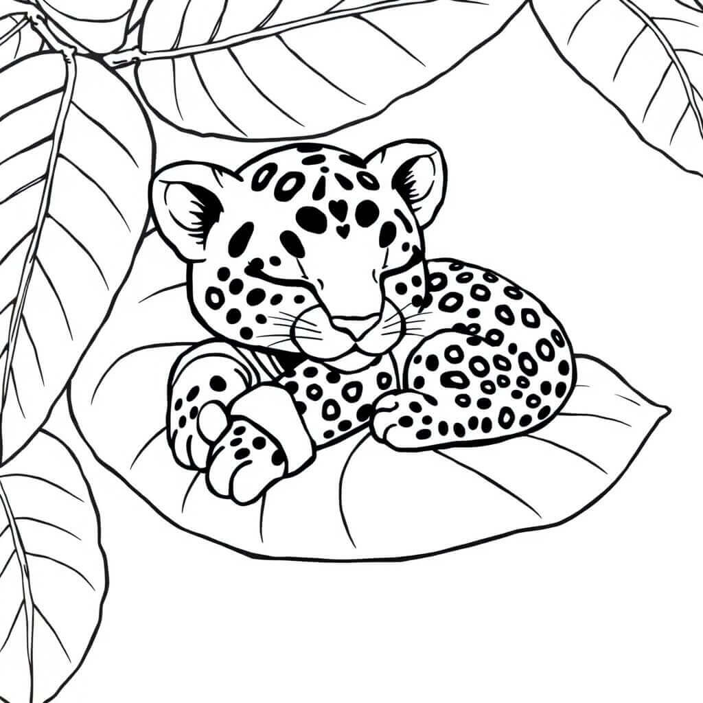 Desenho de Onças Pintadas para imprimir