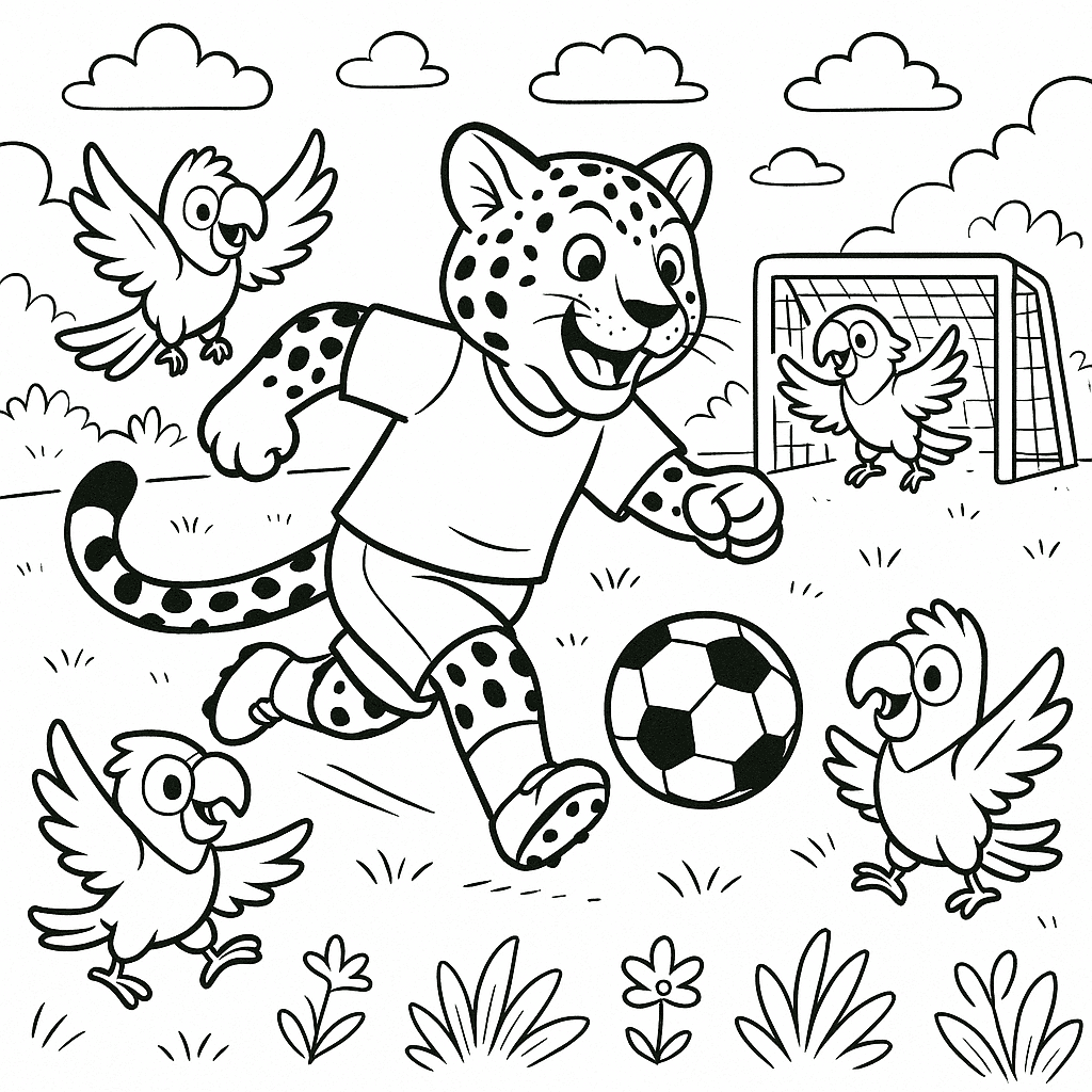 Desenho de Onças Pintadas para imprimir