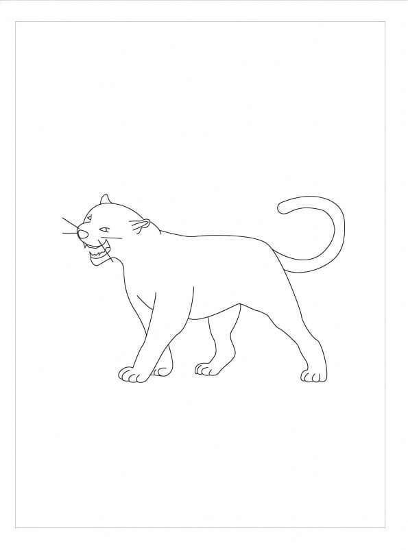 Desenho de Onças Pintadas para imprimir