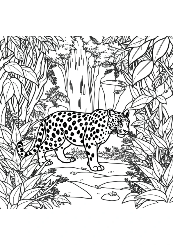 Desenho de Onças Pintadas para imprimir